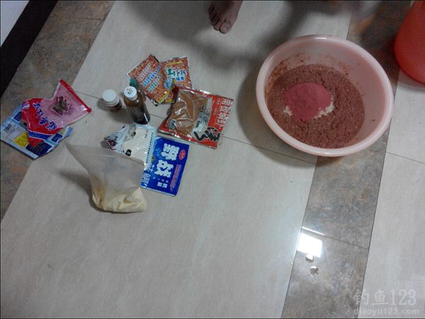 配制鱼饵